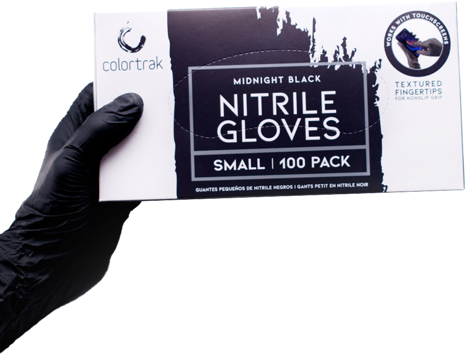 MIDNIGHT BK NITRILE GLOVES 100PK
