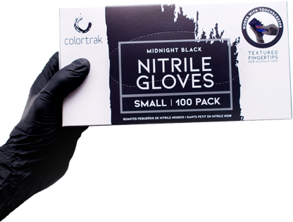 MIDNIGHT BK NITRILE GLOVES 100PK